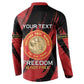 Personalized Proud to Honor Montford Point Marines Button Sweatshirt Freedom Is Not Free - Red