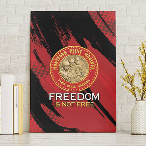 Honoring the First Black Marines Canvas Wall Art Montford Point Heroes - Red - African Pride