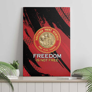Honoring the First Black Marines Canvas Wall Art Montford Point Heroes - Red - African Pride