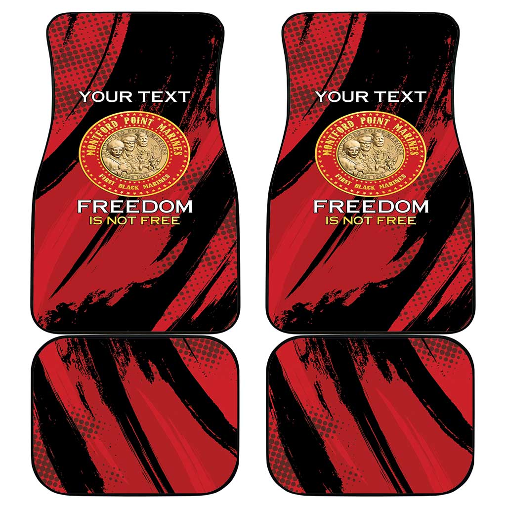 Personalized Honoring the First Black Marines Car Mats Montford Point Heroes - Red - African Pride