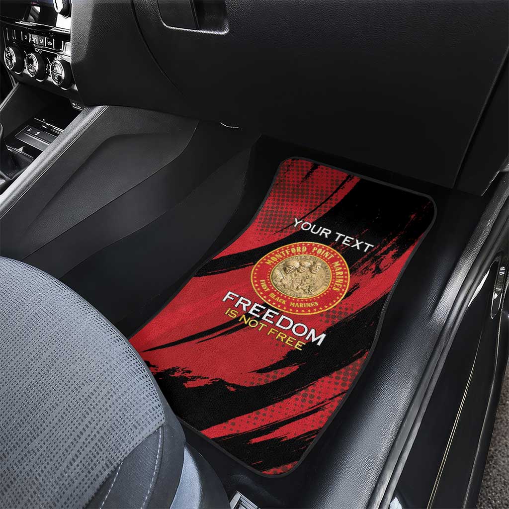 Personalized Honoring the First Black Marines Car Mats Montford Point Heroes - Red - African Pride