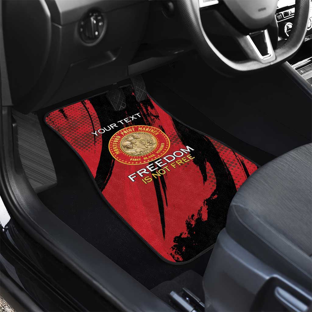 Personalized Honoring the First Black Marines Car Mats Montford Point Heroes - Red - African Pride