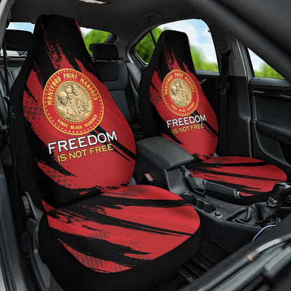 Honoring the First Black Marines Car Seat Cover Montford Point Heroes - Red - African Pride