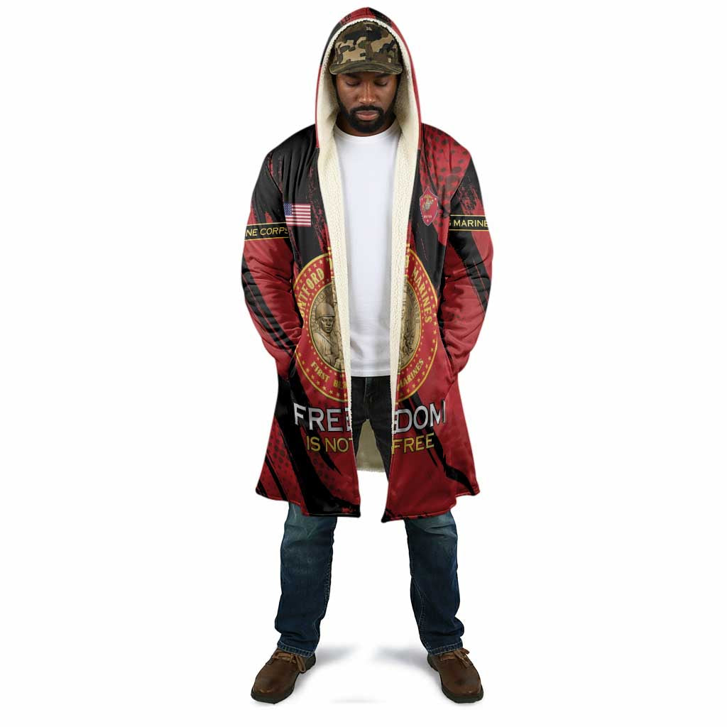 Personalized Proud to Honor Montford Point Marines Cloak Freedom Is Not Free - Red