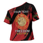 Personalized Proud to Honor Montford Point Marines Cross Shoulder Shirt Freedom Is Not Free - Red