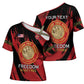 Personalized Proud to Honor Montford Point Marines Cross Shoulder Shirt Freedom Is Not Free - Red