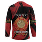 Personalized Proud to Honor Montford Point Marines Hockey Jersey Freedom Is Not Free - Red