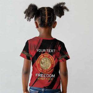 Personalized Honoring the First Black Marines Kid T shirt Montford Point Heroes - Red - African Pride