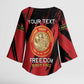 Personalized Proud to Honor Montford Point Marines Kimono Sleeve Blouse Freedom Is Not Free - Red