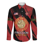 Personalized Honoring the First Black Marines Long Sleeve Button Shirt Montford Point Heroes - Red - African Pride