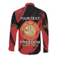 Personalized Honoring the First Black Marines Long Sleeve Button Shirt Montford Point Heroes - Red - African Pride