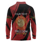 Personalized Honoring the First Black Marines Long Sleeve Polo Shirt Montford Point Heroes - Red - African Pride