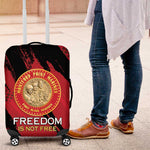 Honoring the First Black Marines Luggage Cover Montford Point Heroes - Red - African Pride