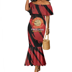 Personalized Honoring the First Black Marines Mermaid Dress Montford Point Heroes - Red - African Pride