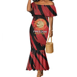 Personalized Honoring the First Black Marines Mermaid Dress Montford Point Heroes - Red - African Pride