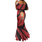 Personalized Honoring the First Black Marines Mermaid Dress Montford Point Heroes - Red - African Pride