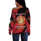 Personalized Honoring the First Black Marines Off Shoulder Sweater Montford Point Heroes - Red - African Pride