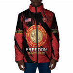 Personalized Proud to Honor Montford Point Marines Padded Jacket Freedom Is Not Free - Red
