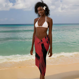 Honoring the First Black Marines Sarong Montford Point Heroes - Red - African Pride