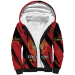 Personalized Honoring the First Black Marines Sherpa Hoodie Montford Point Heroes - Red - African Pride