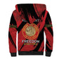Personalized Honoring the First Black Marines Sherpa Hoodie Montford Point Heroes - Red - African Pride