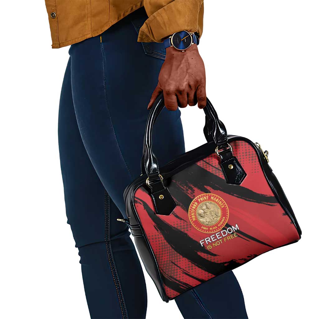 Honoring the First Black Marines Shoulder Handbag Montford Point Heroes - Red - African Pride