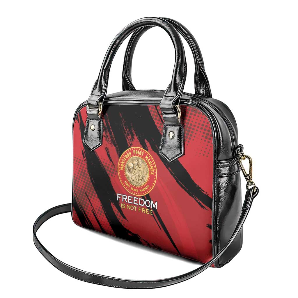 Honoring the First Black Marines Shoulder Handbag Montford Point Heroes - Red - African Pride