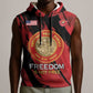 Personalized Honoring the First Black Marines Sleeveless Hoodie Montford Point Heroes - Red - African Pride