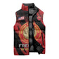 Personalized Proud to Honor Montford Point Marines Sleeveless Puffer Jacket Freedom Is Not Free - Red