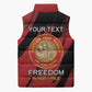 Personalized Proud to Honor Montford Point Marines Sleeveless Puffer Jacket Freedom Is Not Free - Red
