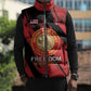 Personalized Proud to Honor Montford Point Marines Sleeveless Puffer Jacket Freedom Is Not Free - Red