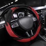 Honoring the First Black Marines Steering Wheel Cover Montford Point Heroes - Red - African Pride