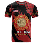 Personalized Honoring the First Black Marines T shirt Montford Point Heroes - Red - African Pride