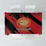 Honoring the First Black Marines Tablecloth Montford Point Heroes - Red - African Pride