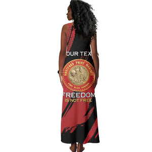 Personalized Honoring the First Black Marines Tank Maxi Dress Montford Point Heroes - Red - African Pride