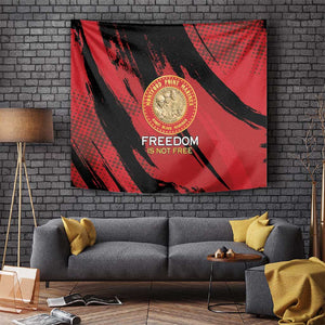 Honoring the First Black Marines Tapestry Montford Point Heroes - Red - African Pride