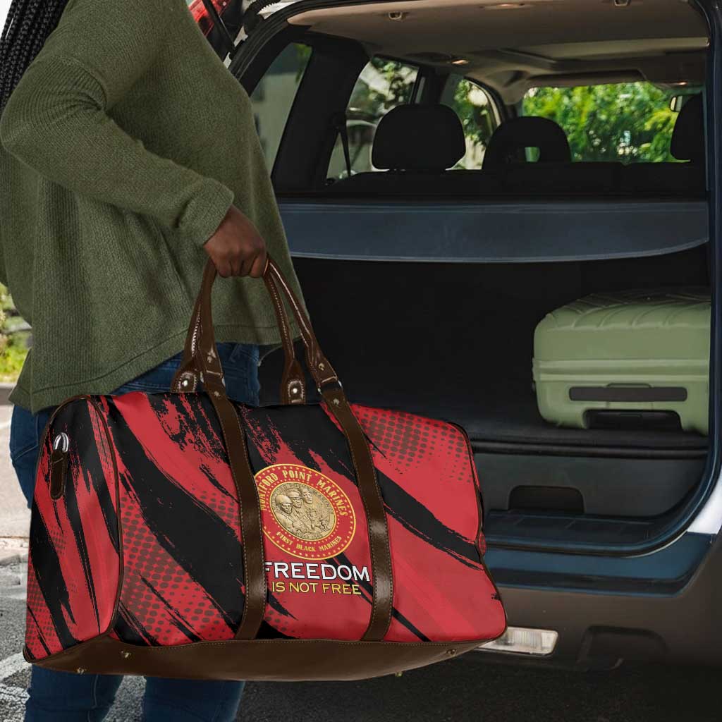 Proud to Honor Montford Point Marines Travel Bag Freedom Is Not Free - Red