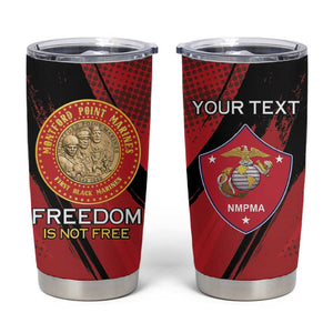Personalized Honoring the First Black Marines Tumbler Cup Montford Point Heroes - Red - African Pride