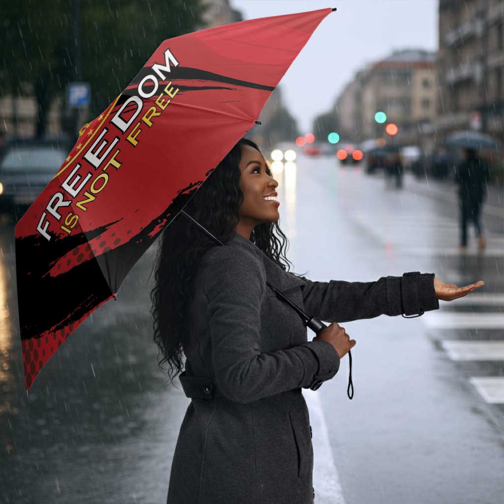 Proud to Honor Montford Point Marines Umbrella Freedom Is Not Free - Red