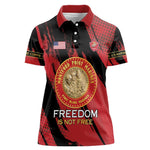 Personalized Honoring the First Black Marines Women Polo Shirt Montford Point Heroes - Red - African Pride