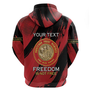 Personalized Honoring the First Black Marines Zip Hoodie Montford Point Heroes - Red - African Pride