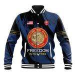 Personalized Honoring the First Black Marines Baseball Jacket Montford Point Heroes - Blue - African Pride
