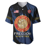 Personalized Honoring the First Black Marines Baseball Jersey Montford Point Heroes - Blue - African Pride