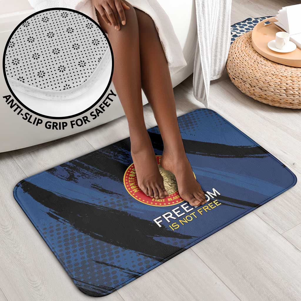 Proud to Honor Montford Point Marines Bathroom Set Freedom Is Not Free - Blue
