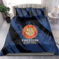 Honoring the First Black Marines Bedding Set Montford Point Heroes - Blue - African Pride