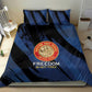 Honoring the First Black Marines Bedding Set Montford Point Heroes - Blue - African Pride