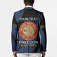 Personalized Proud to Honor Montford Point Marines Blazer Freedom Is Not Free - Blue