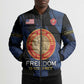 Personalized Proud to Honor Montford Point Marines Bomber Puffer Jacket Freedom Is Not Free - Blue