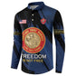 Personalized Proud to Honor Montford Point Marines Button Sweatshirt Freedom Is Not Free - Blue