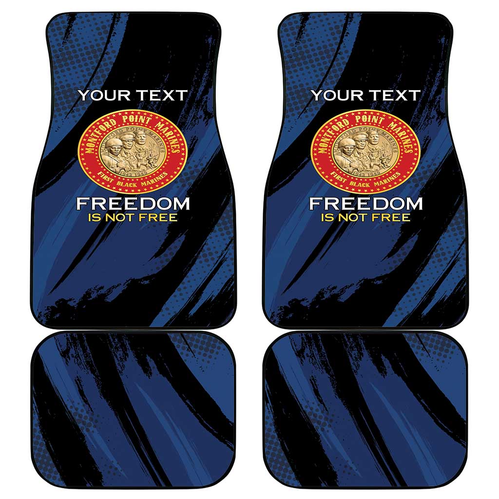 Personalized Honoring the First Black Marines Car Mats Montford Point Heroes - Blue - African Pride